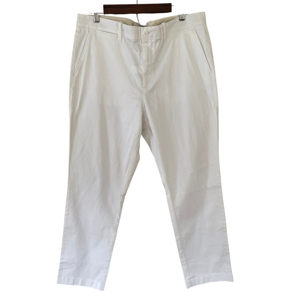 J.Crew Mens 770 Straight Fit Stretch Chino Pants White E1590 36x30